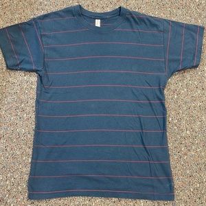 American Apparel blue red teeshirt size small